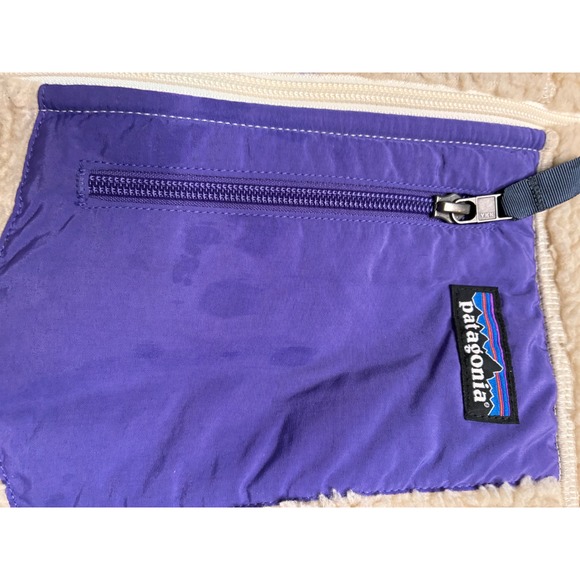 Patagonia Womens Classic Retro-X Fleece Vest Cream Purple Medium - Picture 3 of 9